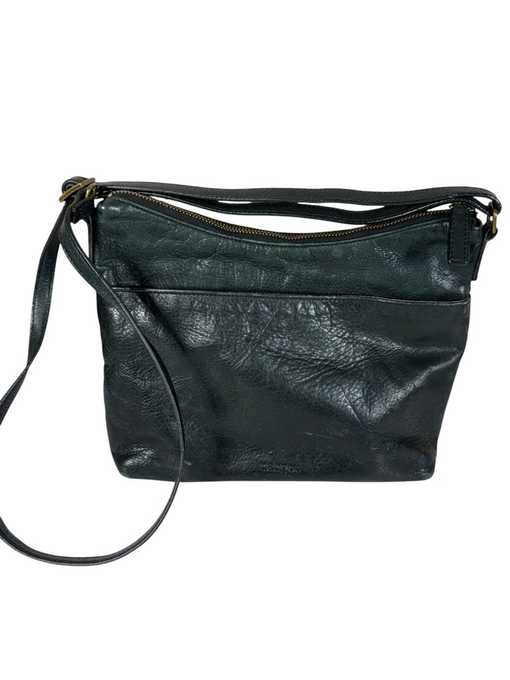 Margot Black Leather Crossbody Bag